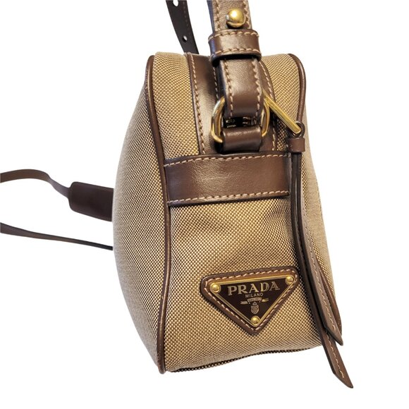PRADA Logo Jacquard Canvas Crossbody Camera Bag - Picture 3 of 16